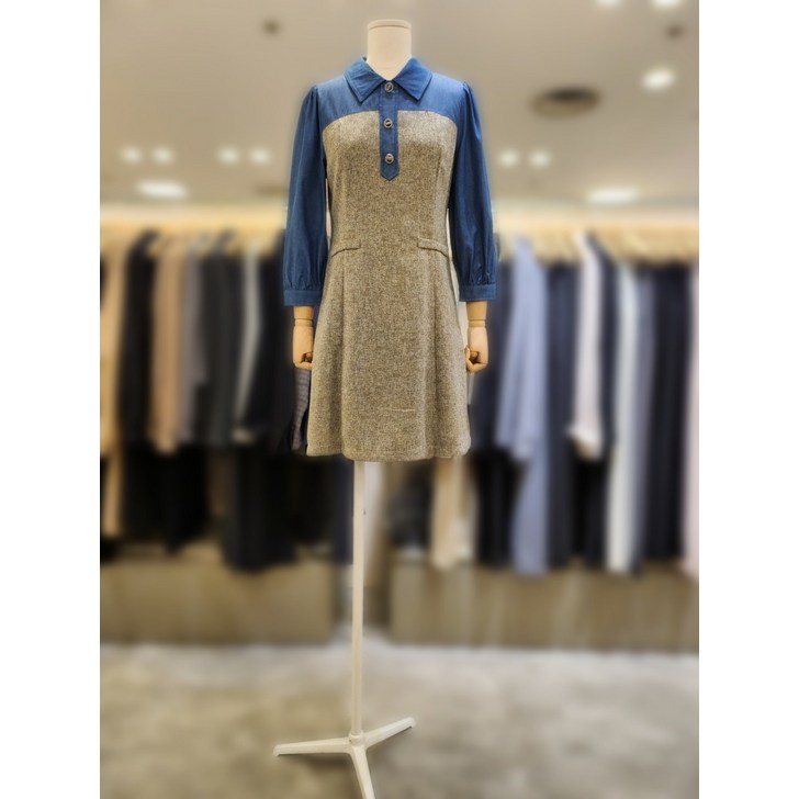 플라스틱아일랜드 트위드믹스 셔츠 원피스 PN3WO8832199888
