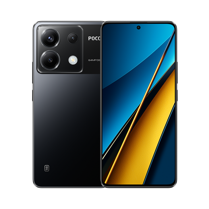 월드 프리미어 POCO X6 5G 스마트폰 글로벌 버전 Snapdragon 7s Gen 2 NFC 120Hz 플로우 아몰레드 디스플레이 64MP 카메라 OIS 67W, 블랙, 256GB