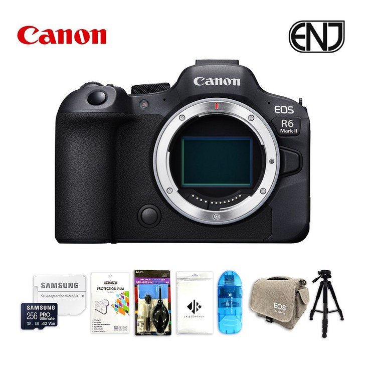 [캐논정품] EOS R6 Mark II BODY 미러리스 카메라+삼성 메모리 256GB+6종 풀패키지 / ENJ