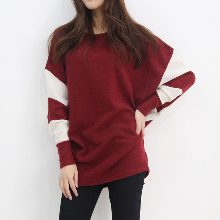 비바조이 데일리룩루즈핏 오버사이즈 배색가오리1204