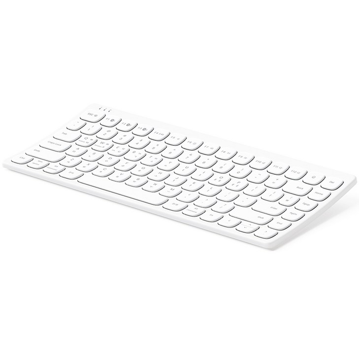 엑토 커브드 저소음 미니 유무선겸용 일반형 블루투스 키보드, 크림 화이트, B603 엑토 커브드 저소음 미니 유무선겸용 일반형 블루투스 키보드, 크림 화이트, B603