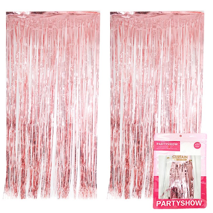 파티쇼 파티장식 은박 수술커튼 2p
