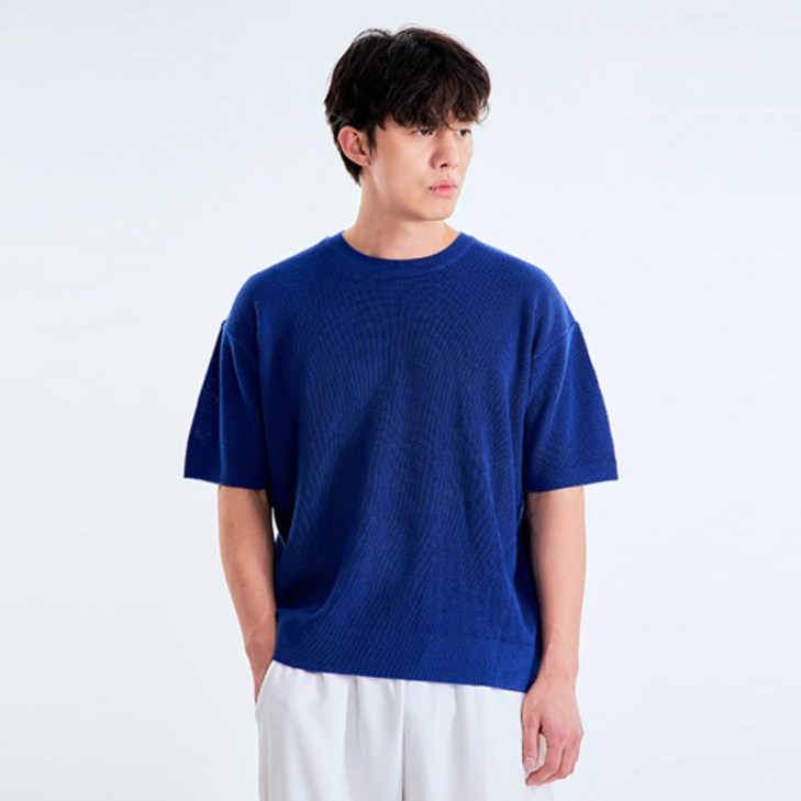 크램프 남성용 썸머 니트 반팔티 크램프 남성용 썸머 니트 반팔티