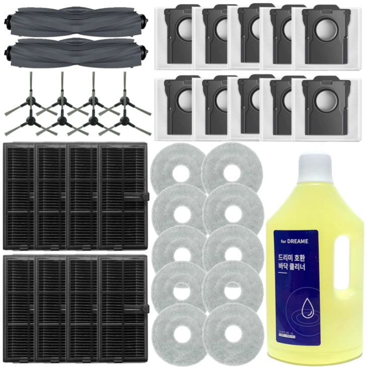 드리미 L10s Ultra Gen2 소모품 세제 먼지봉투 물걸레 브러쉬 필터 호환, 1개, 1년세트