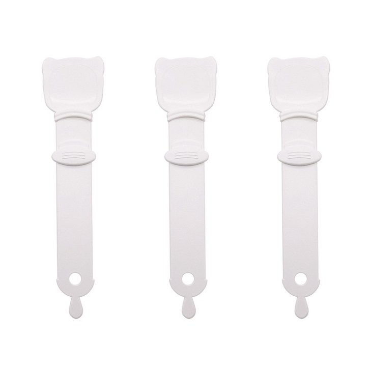 라라하우스 제니 슬라이딩 펫 간식 스푼, 3개, 화이트