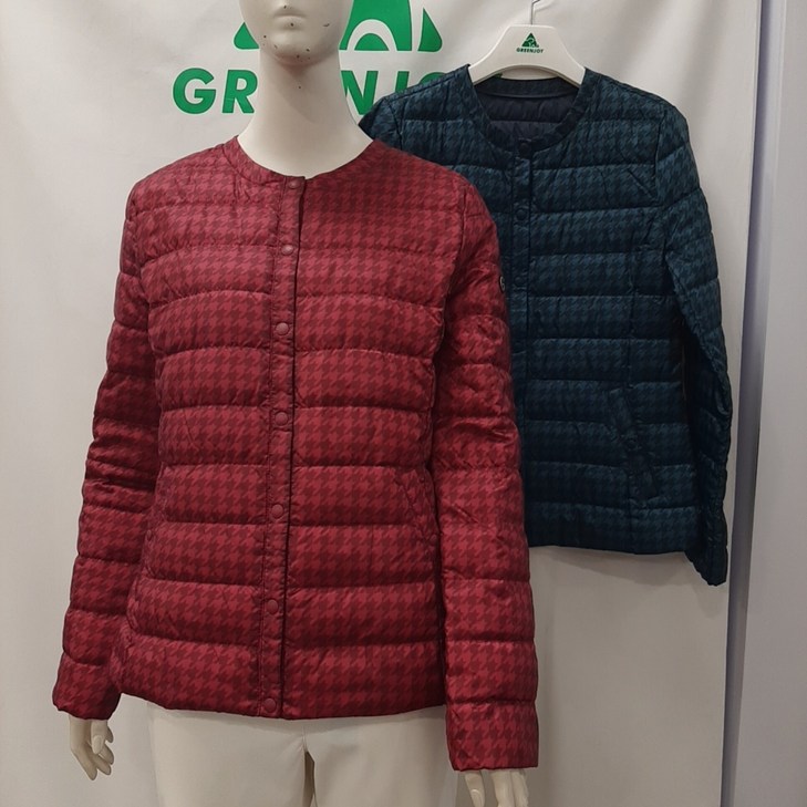 동아수성점 4층 그린조이 간절기에 입다가 내피로 착용 가능한 구스 라운드 여성 패딩 점퍼 GF21WJ01W