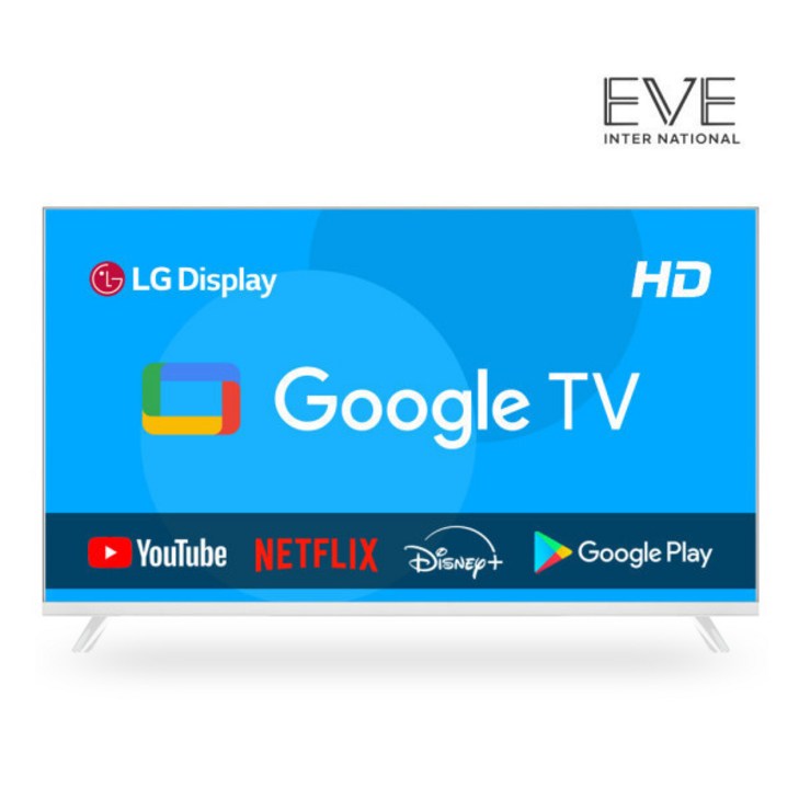이브이 32인치 81cm HD 스마트 구글TV 화이트 LG패널 에너지효율 1등급 이브이 32인치 81cm HD 스마트 구글TV 화이트 LG패널 에너지효율 1등급