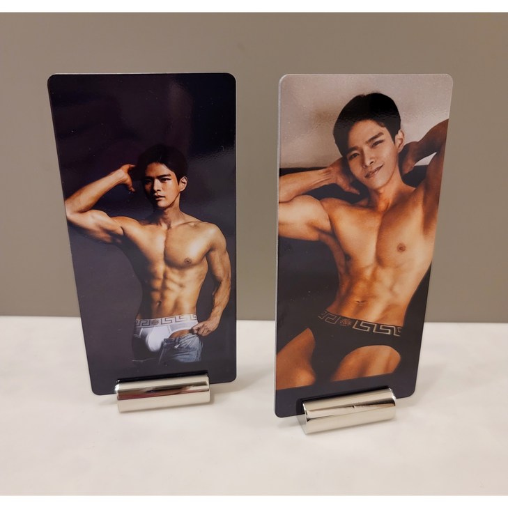 차량용 미니 포토 액자 금속받침대 펄샤이닝 생활방수 커플선물 바디프로필, 1개