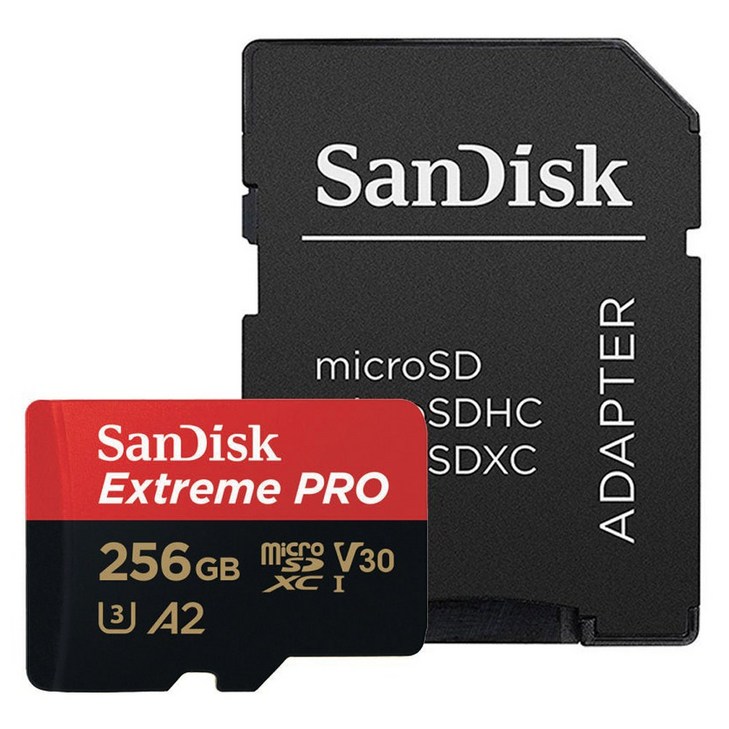 샌디스크 익스트림 프로 마이크로 SD카드 SDSQXCY, 256GB, 1개