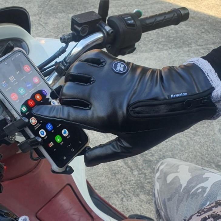 2022 신상 오토바이 가죽 배달장갑 바이크 가을 겨울 방한 스마트폰터치 장갑 라이더 스쿠터 배달대행 터치장갑