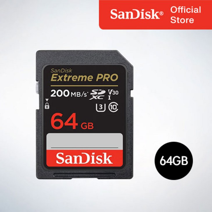 샌디스크 SD메모리카드 SDXC  Extreme Pro 익스트림 프로 UHS-I SDXXU 64GB