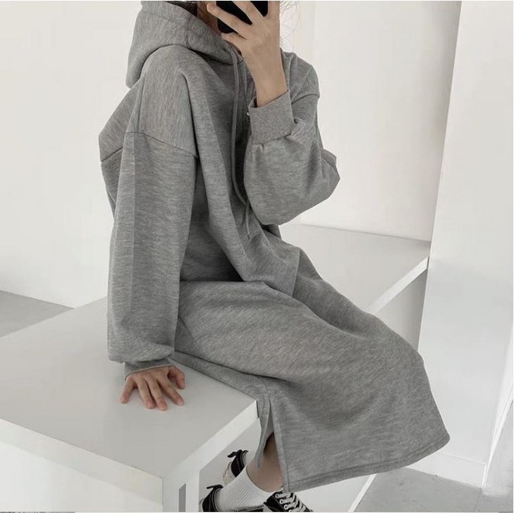 골드팡 캐주얼 데일리 빅사이즈  후드 롱원피스