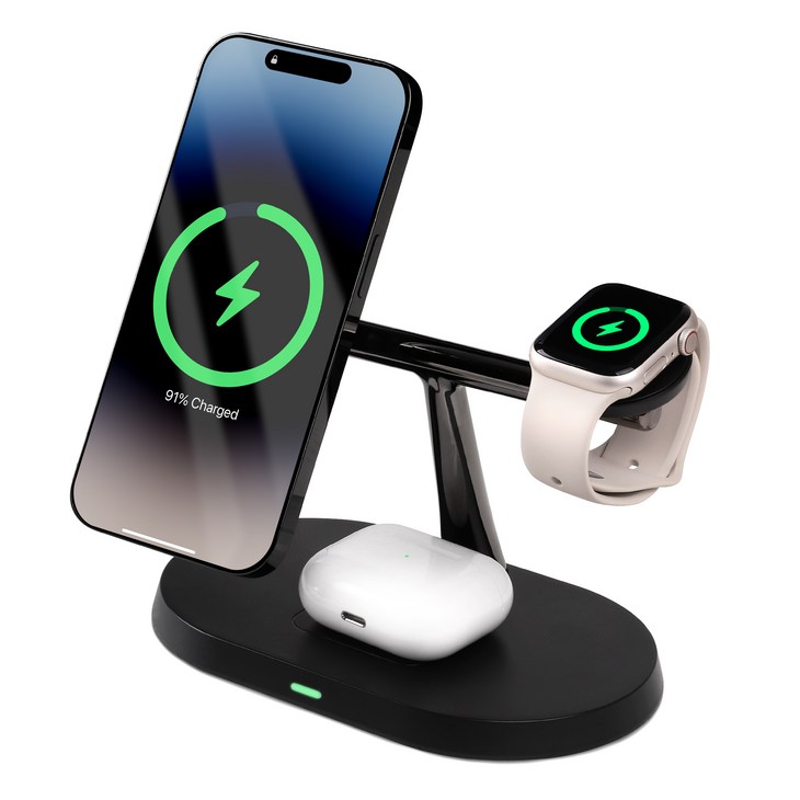 모잇 3in1  1 맥세이프 호환 마그네틱 무선 충전기  CtoC 케이블