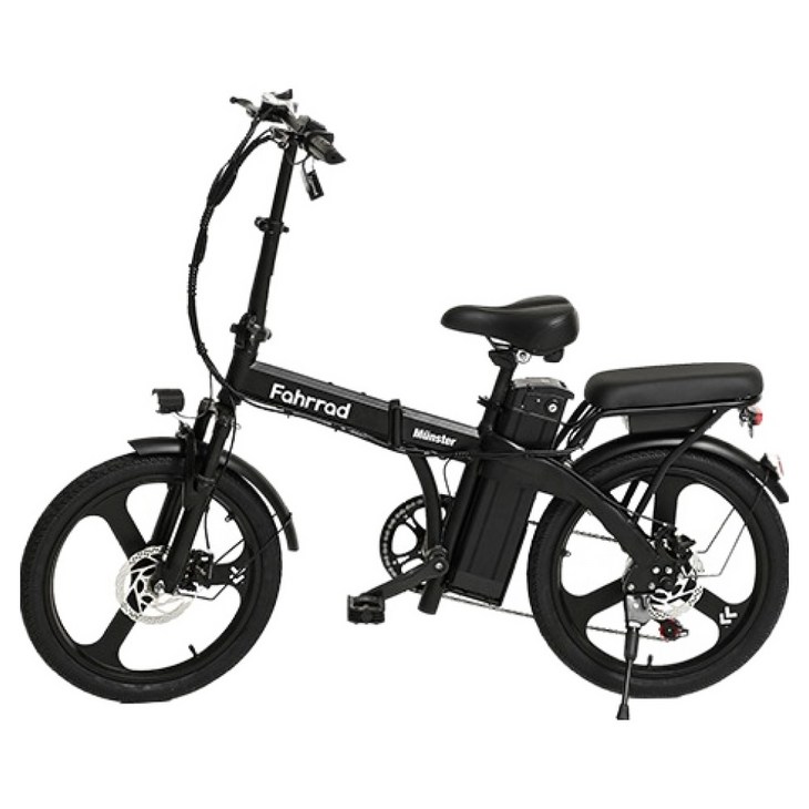 파라드 뮌스터 48V 500W 15Ah 접이식 전기자전거 고객직접설치, 무광블랙, 스틸