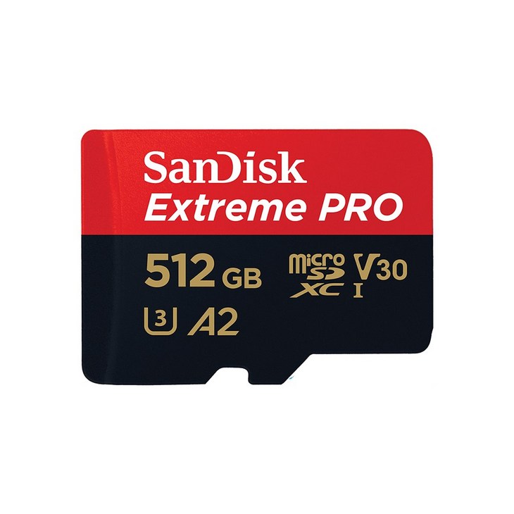 SanDisk Extreme Pro 마이크로SD카드 200MBs 512GB  SD어댑터, 512GB, 1개