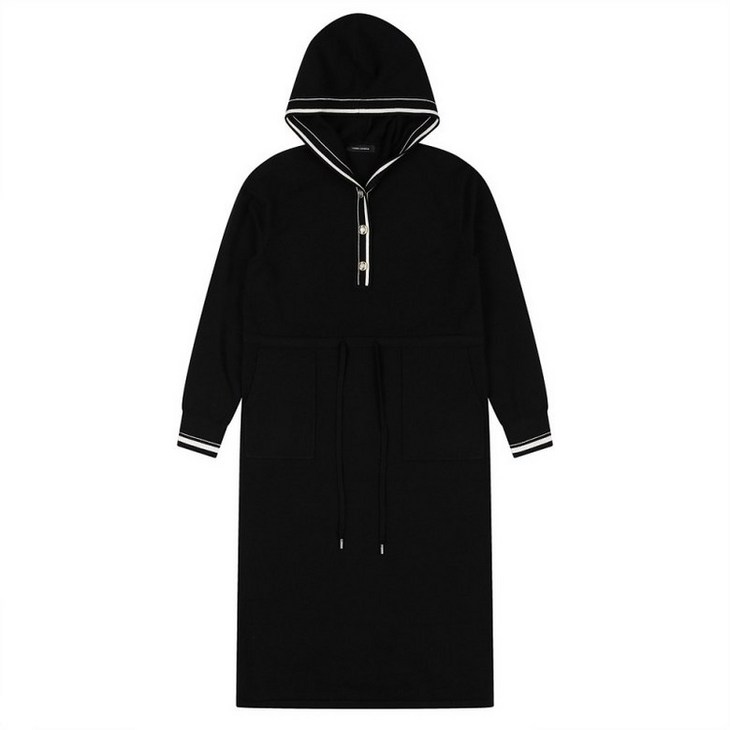 코데즈컴바인] 라인 배색 후드 니트 원피스 CJC-KO001W9 306490
