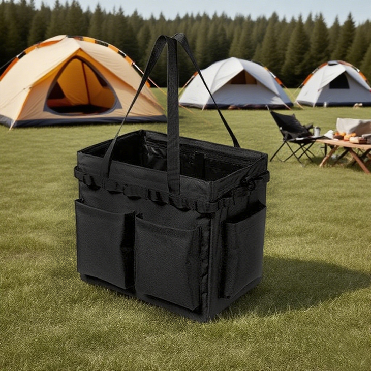 MOOZ 캠핑 컨테이너백 접이식 캠핑멀티백 수납가방 다용도백 멀티백, 1개, 1단, 블랙