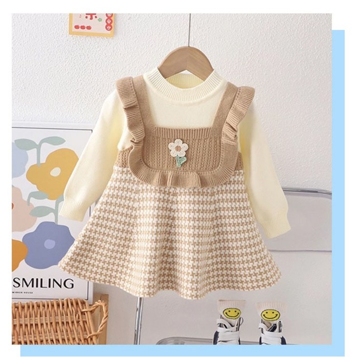 쭈니샵 플라워니트원피스 유아 아동 주니어 90130