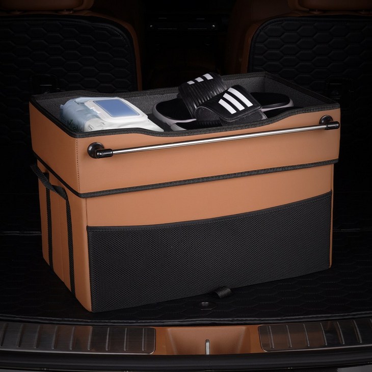 크레이지몬스터 트렁크 정리함 수납함 신발 보관함 차량용 세차 가방 툴백 몬스터박스, 몬스터박스 디올 브라운