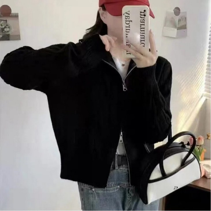 BuGeum 여성 긴팔 니트웨어 스웨터 카디건 봄 가을 데일리 캐주얼 상의