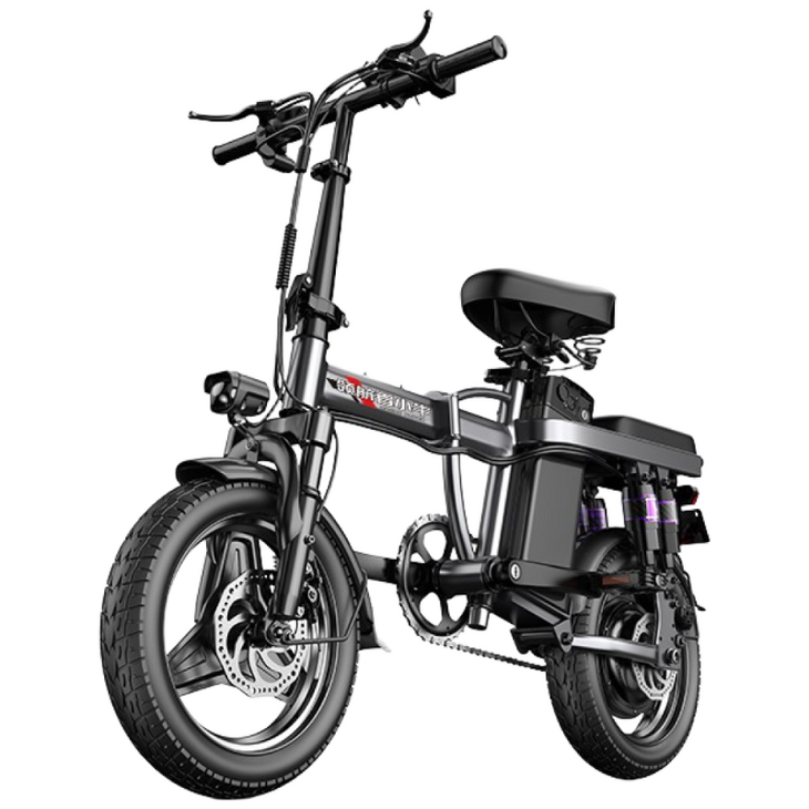 GT 전기자전거접이식 고출력 전동 출퇴근 미니벨로 경량 48V, 블랙, 스틸