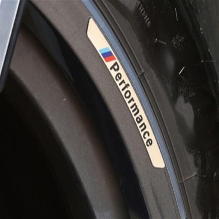 BMW 아우디 벤츠 알루미늄 휠 가드 스티커 액세서리, BMW 퍼포먼스 블랙