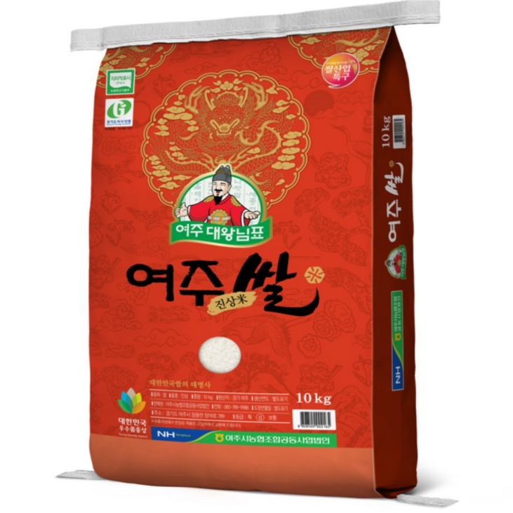 당일도정 23년산 농협양곡 대왕님표 여주쌀 진상미, 10kg, 1개 당일도정 23년산 농협양곡 대왕님표 여주쌀 진상미, 10kg, 1개