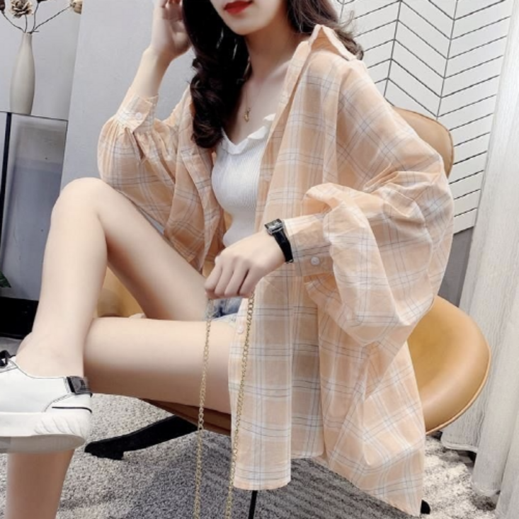 동자언니 bebedi 여성용 코디스 셔링 긴팔남방