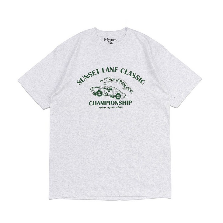 PG 남녀공용 오버핏 챔피언 버니 반팔 티셔츠 (라이트 멜란지) 20230722