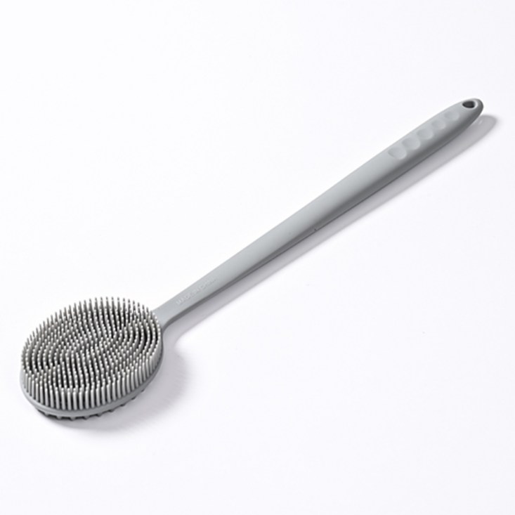 소하임 실리콘 양면 샤워 브러쉬 42cm, 그레이, 1개