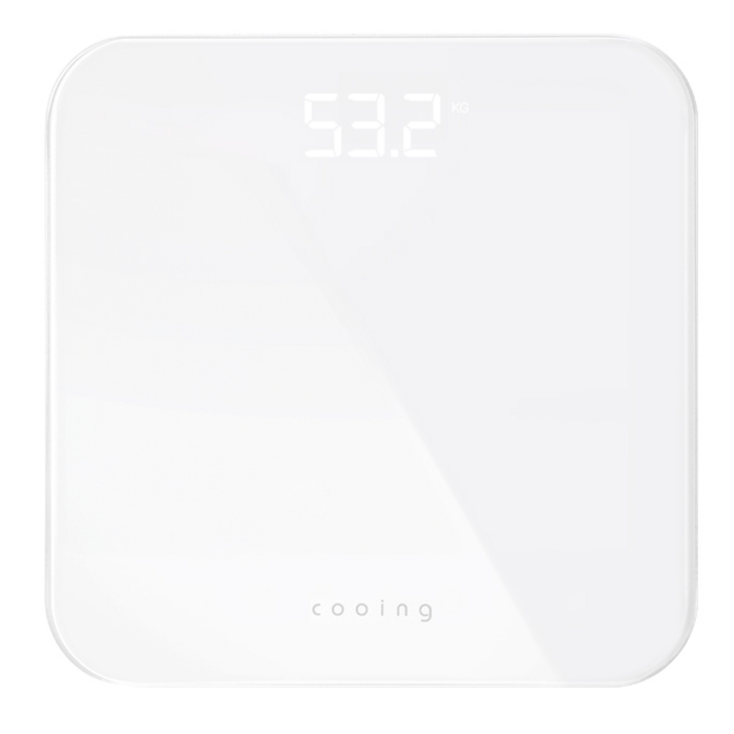 쿠잉전자 디지털 LED 체중계, BDS260WH, 화이트, 1개