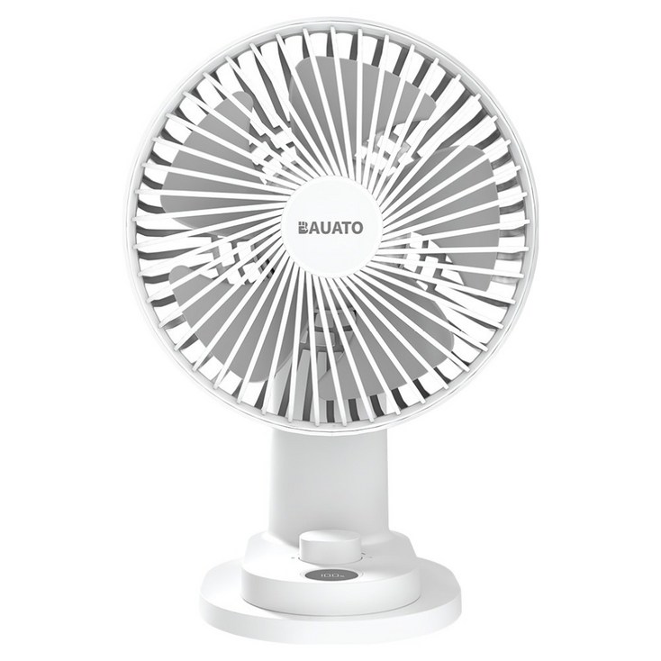 바우아토 무선 저소음 자동 회전 소형 집게 틈새 탁상용 선풍기, DB0501, 화이트