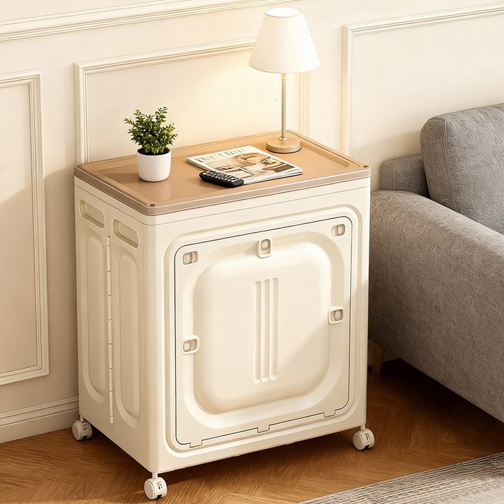 대용량 접이식 리빙박스 다용도 이동식 폴딩 박스 이불 옷 보관용 수납장 156L, 1개, 단색