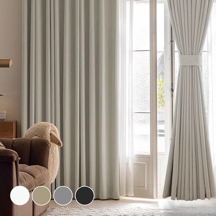 온더플로어 딥슬립 방한 99.9 암막커튼 2P