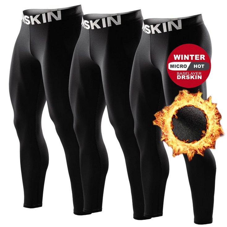 기모 3PackDRSKIN 스포츠 마이크로 기모 히트기모 기모베이스레이어 바지 셔츠