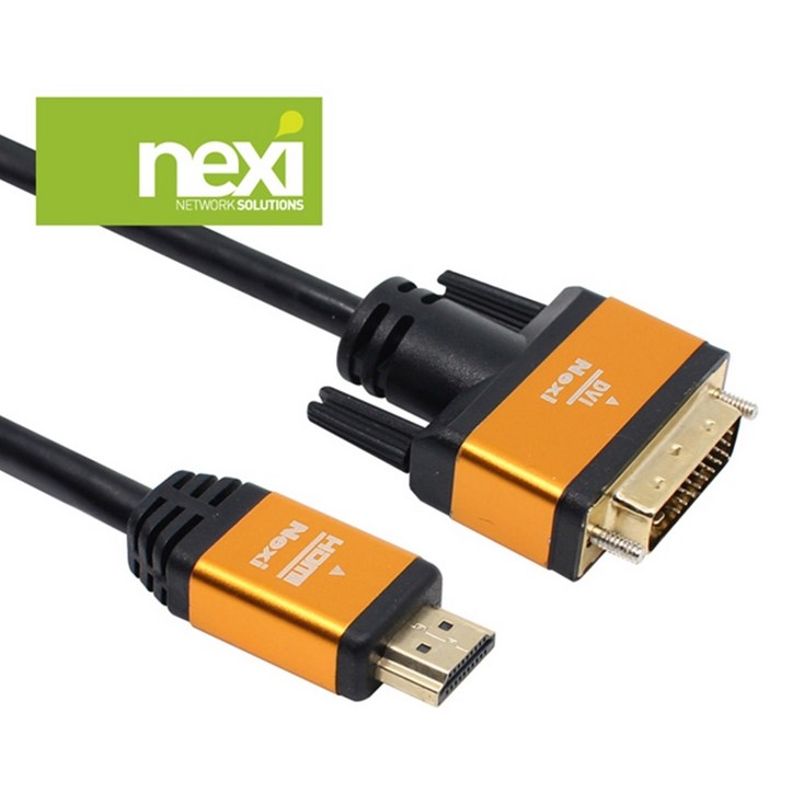 (NEXI) HDMI2.0 to DVI-D변환케이블 1M ~ 20M UHD 4K해상도 HDCP, 5m[NX742], 1개 - 투데이밈