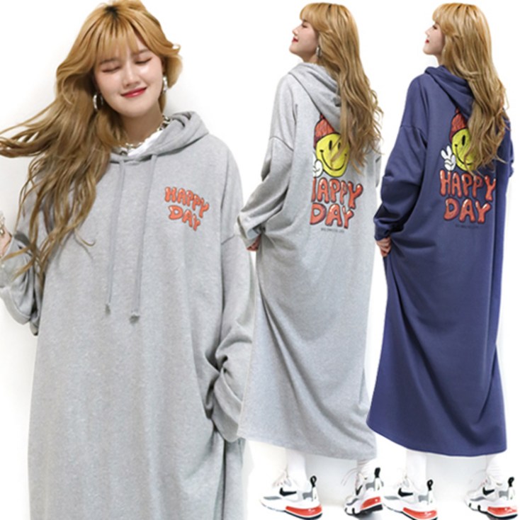 통통마녀  해피데이 후드 원피스 3 칼라  99 까지 착용  빅사이즈