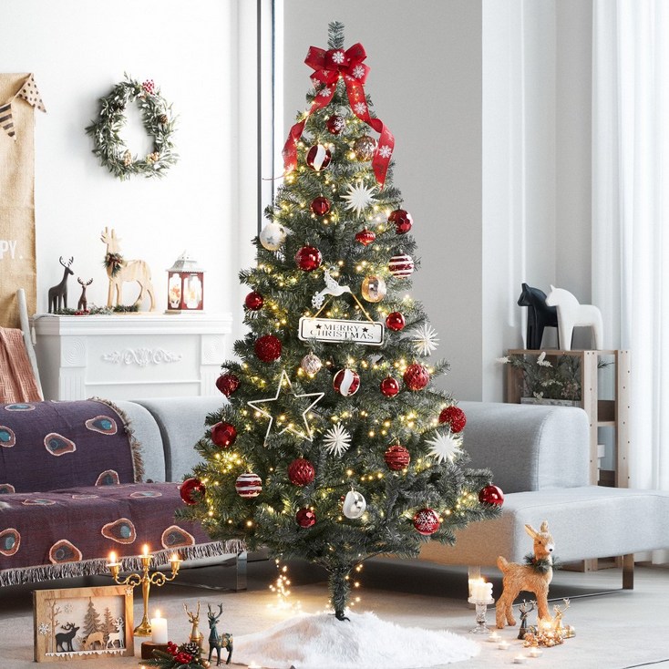 홍트리 크리스마스트리 전구 장식 풀세트 1.3m2m