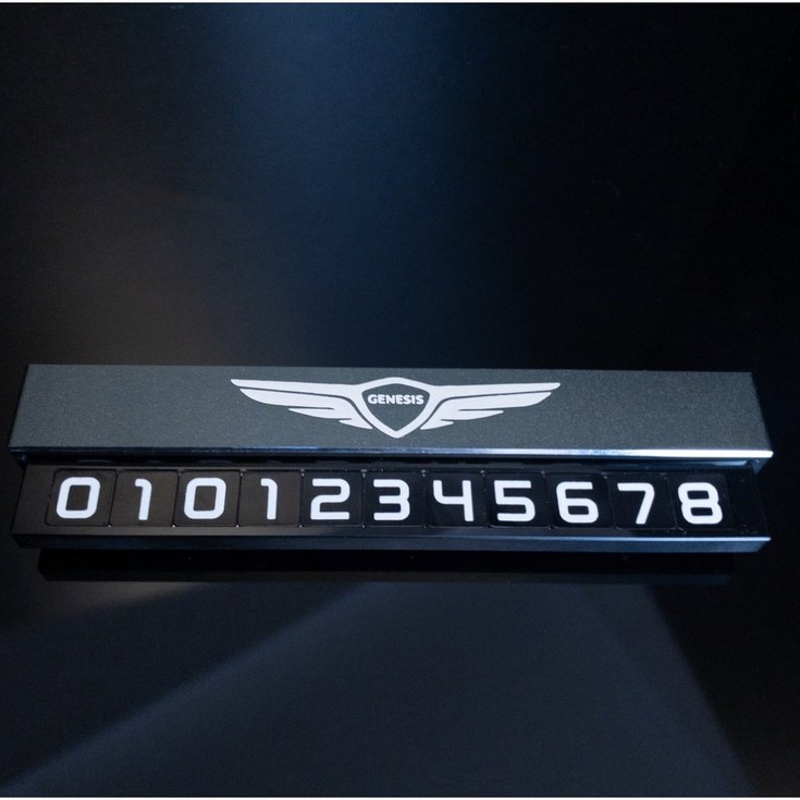BMW 벤츠 아우디 제네시스 야광 자석 안심 주차 핸드폰 휴대폰 전화 번호 알림판 번호판, 1개