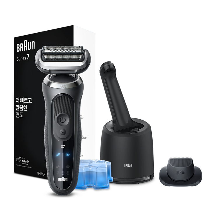 BRAUN 시리즈 7 전기면도기 세척 충전 스테이션 세트 BRAUN 시리즈 7 전기면도기 세척 충전 스테이션 세트