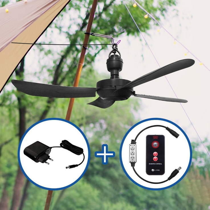 타프팬 캠핑 선풍기 천장 실링팬 SFAN50 속도조절 리모컨 세트