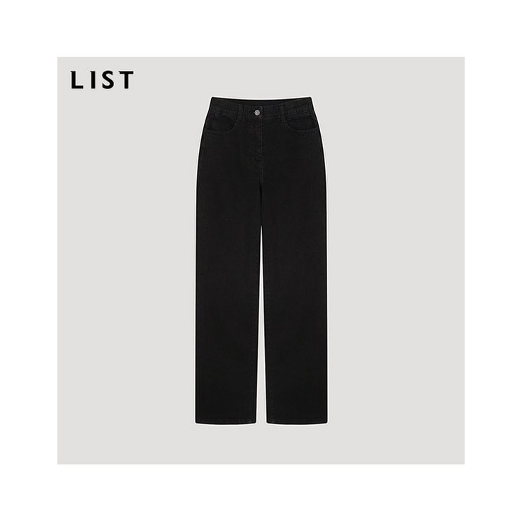 리스트 리스트 인밴딩 스트레이트 데님 팬츠