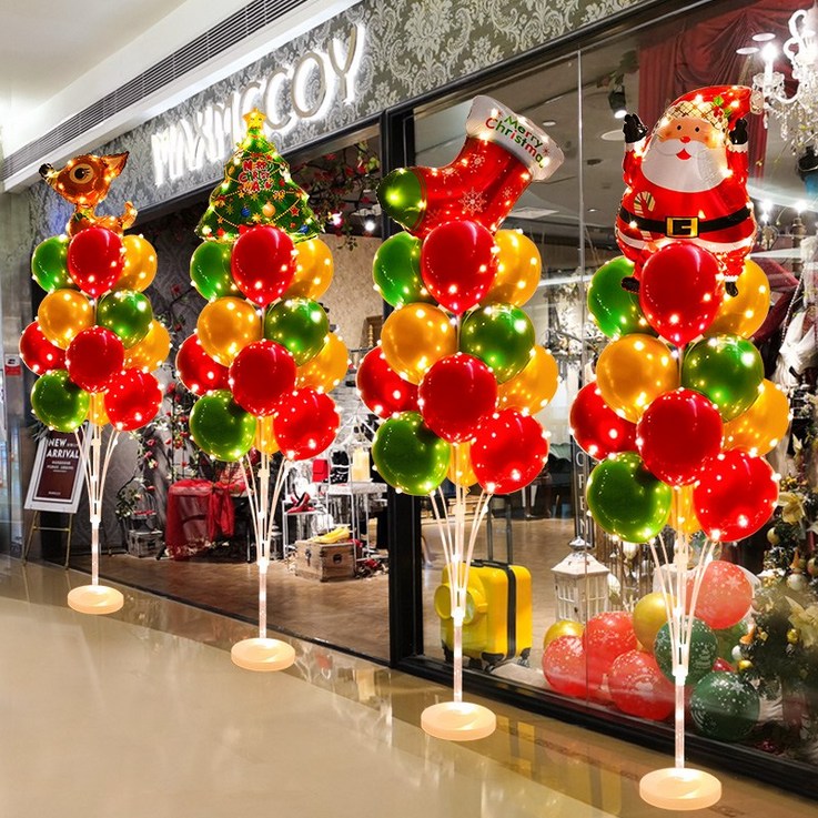 크리스마스트리대여 줄타는산타 춤추는트리인형 포토존 크리스마스 풍선 장식 이브 쇼핑몰 상점 장면 레이아웃 용품 플로팅 테이블 플로팅로드 컬럼