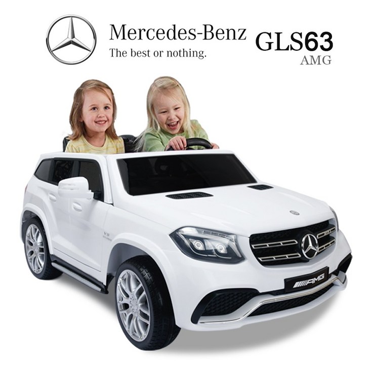 아이카랜드 벤츠 GLS63 amg 2인용 유아전동차 아기전동차, 화이트