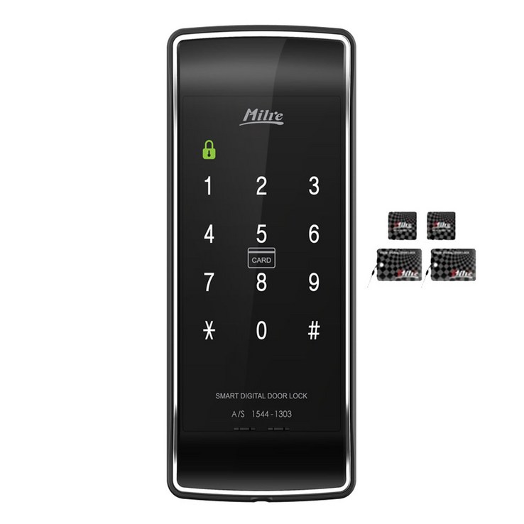 밀레시스텍 번호키 현관문 디지털 도어락 MI450S  스마트 태그키 2p  모바일 태그키 2p