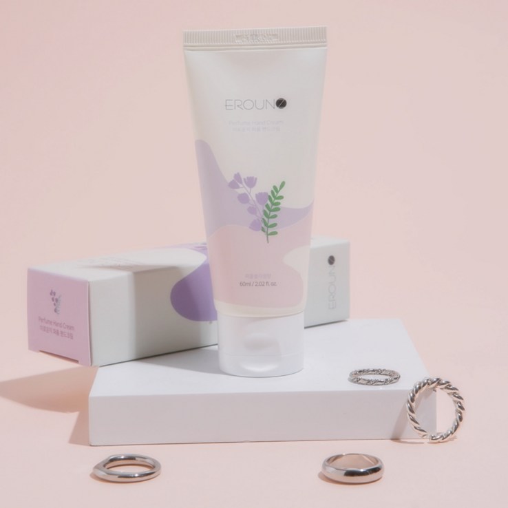 이로운지 퍼퓸 핸드크림 60ml 수분 보습 영양공급 핸드로션, 복숭아