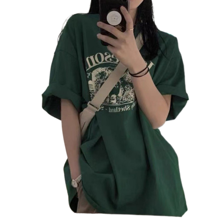 여름 베이직 커플 패션 트렌드오버핏 반팔티셔츠 슬림소녀 Couple Tshirt