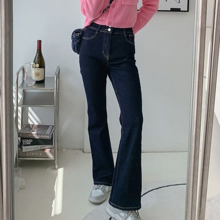 슈가펀 여성용 생지 부츠컷 팬츠 Y001 슈가펀 여성용 생지 부츠컷 팬츠 Y001