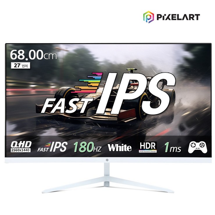 연말이벤트픽셀아트 PIXELART PAQ2718W 화이트 일반 QHD 180Hz FastIPS 게이밍 모니터, 68cm, PAQ2718W 연말이벤트픽셀아트 PIXELART PAQ2718W 화이트 일반 QHD 180Hz FastIPS 게이밍 모니터, 68cm, PAQ2718W