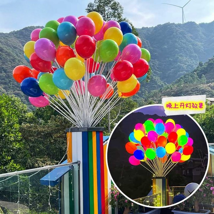 야외 대형 풍선 벌룬 장식 PVC 조명 공원 축제 풍선, 하트 장식